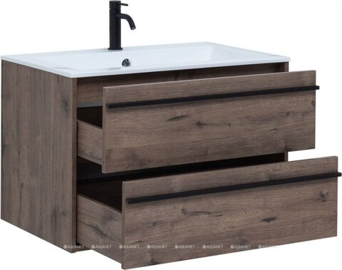 Aquanet 271948 Тумба с раковиной Lino 80 Дуб Веллингтон (271948)