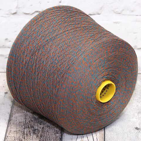 Кашемир 100% Todd & Duncan CASHMERE 2/28 бирюзово-оранжевый