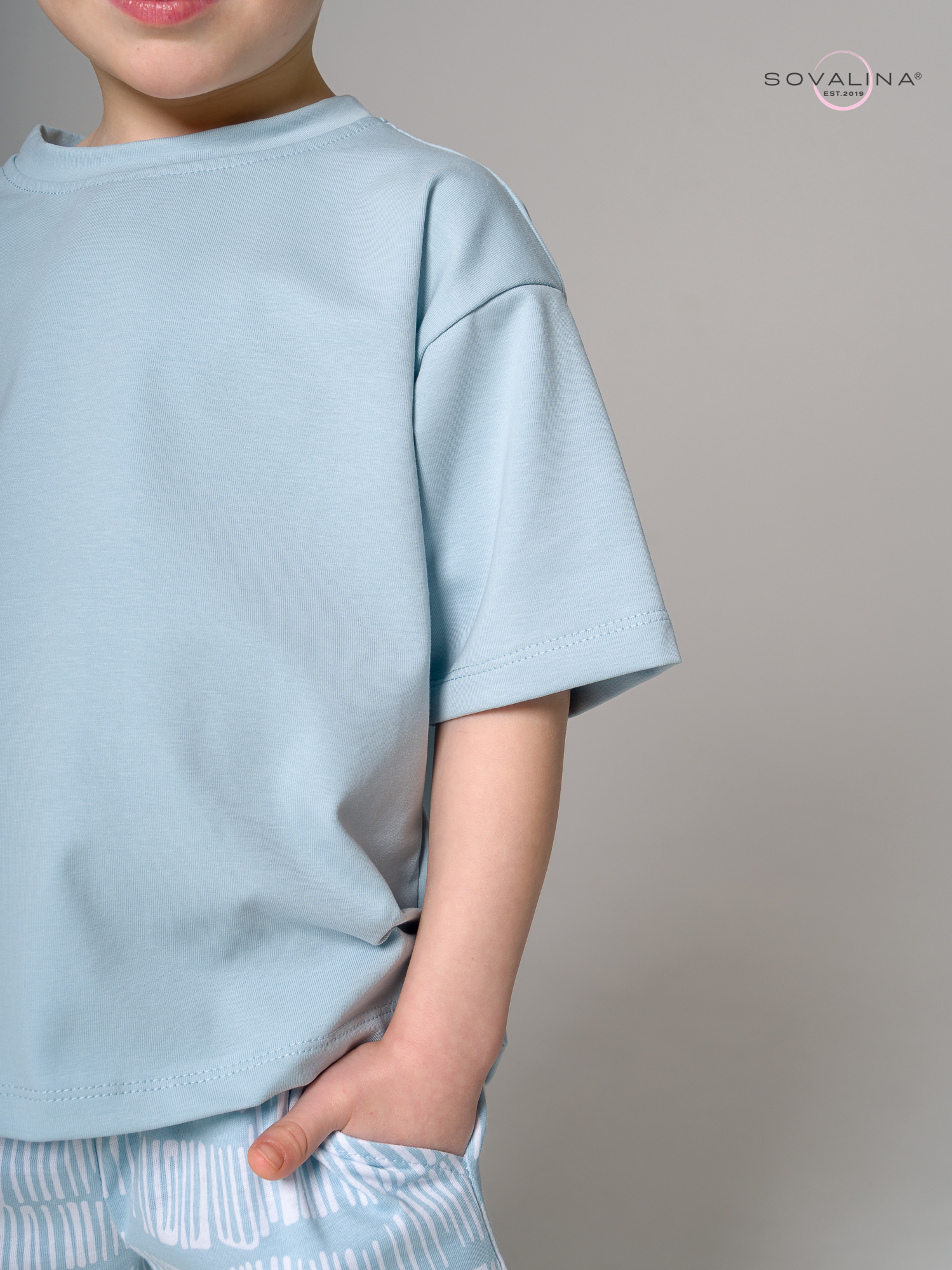 Костюм Light men бирюза-белые волны MAX