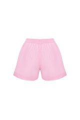 Шорты из хлопка с гульфиком в полоску KOS Розовый