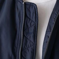 Бомбер Alpha Industries MA-1 Hooded Logo Oxford Replica Blue (Синий)