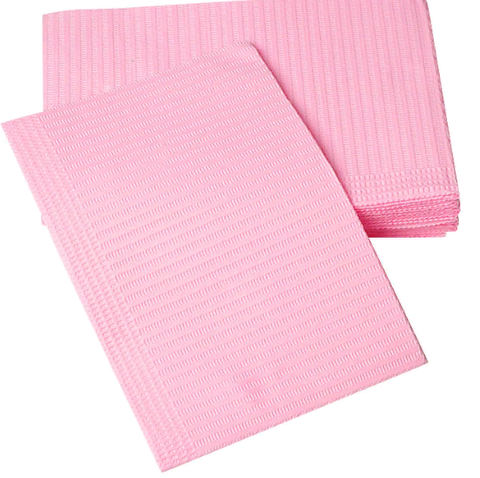 Салфетки стамотологические непромокаемые розовые 33х45 см, 125шт
