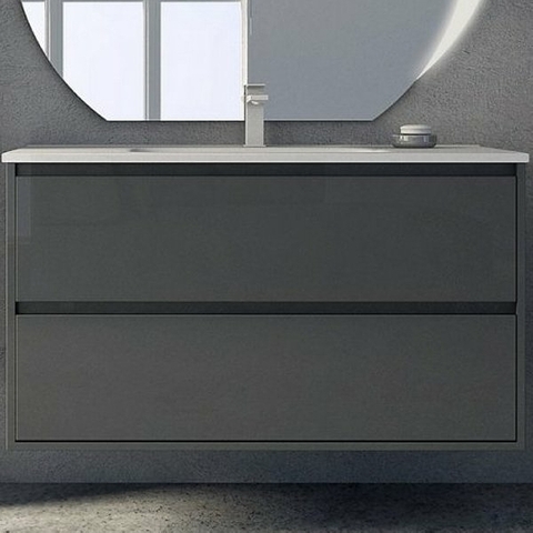 Cezares 41805 GLASS База под раковину с двумя выдвижными ящиками Antracite, 100x46x55