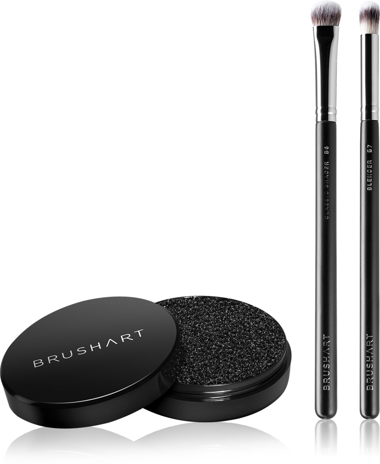 BrushArt набор кистей для макияжа глаз Professional Eyeshadow brush set  with brush cleaning sponge купить в Москве | Доставка по России.