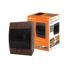 Щиток распределительный навесной Tdm Electric ЩРН-П-6 Эко, 6 модулей, IP41, пластиковый, бук