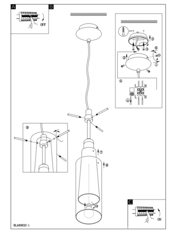 Подвесной светильник Eglo PINTO 89832