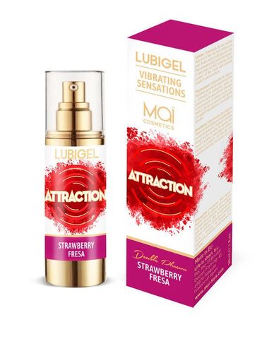 Интимный гель с эффектом вибрации и ароматом клубники - 30 мл. - Mai cosmetics LT2120