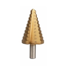 Сверло по металлу ступенчатое ПРАКТИКА 9-36 мм шаг 3 мм TIN (1шт.) блистер (Арт. 774-481)