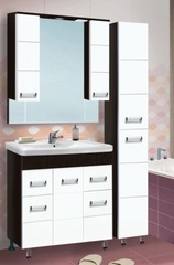 Шкаф зеркальный Флора 800Т венге