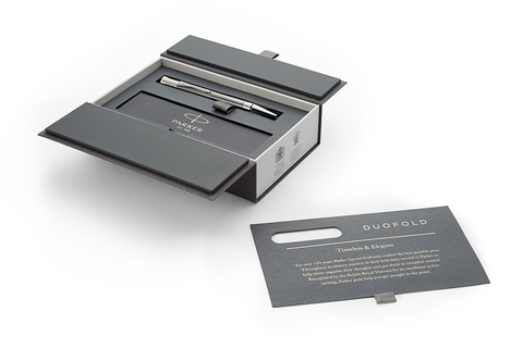 Ручка шариковая Parker Duofold, Ruthenium Chiselled CT (1931367)