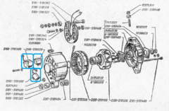 РЕГУЛЯТОР ГЕНЕРАТОРА ТАВРИЯ Я112А1 (МОСКВИЧ) В СБОРЕ VTN