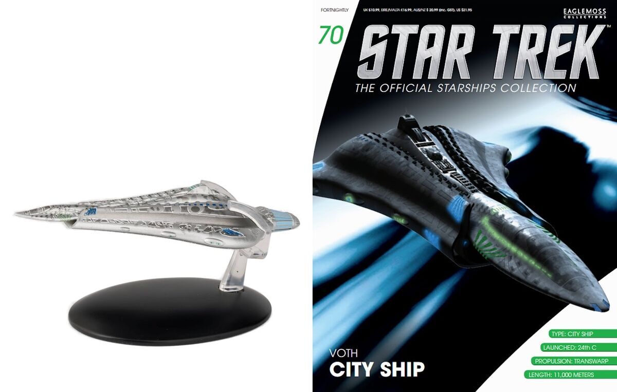 Eaglemoss Hero Collector – Voth City Ship Modell, Handbemalt, Mit Detail-Magazin, Star Trek Sammlerstück