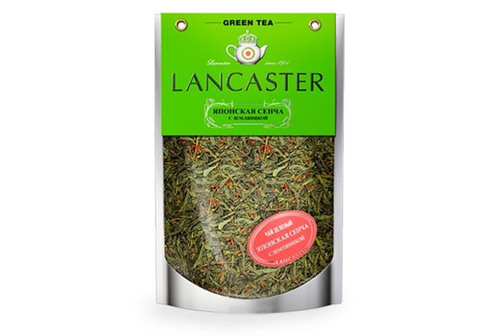 Чай "LANCASTER" зеленый Сенча с земляникой, 100г