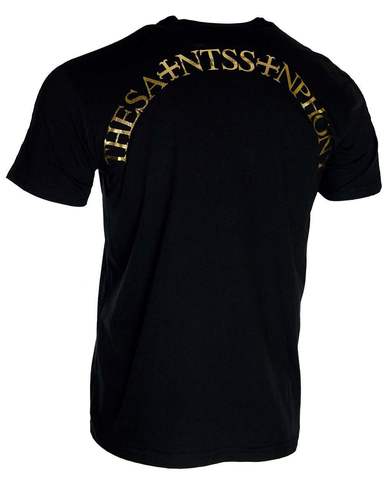 The Saints Sinphony | Футболка мужская BROCADE CROSSES BLACK AND GOLD TS3255 спина