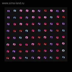 Стразы для декора, клеевые, 3 мм, цвет МИКС