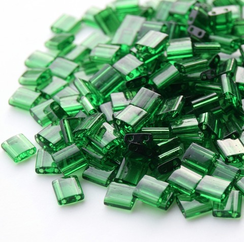 TL-0146 Бисер Миюки тила/Miyuki Tila Transparent Green