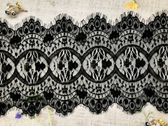 Кружево Французское, ш. 22 см, чёрный