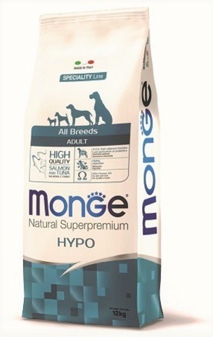 Monge Dog Speciality Hypo корм с лососем и тунцом для взрослых собак всех пород 12 кг