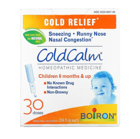 Boiron, ColdCalm, средство от простуды, от 6 месяцев, 30 жидких доз для перорального применения, по 10 мл