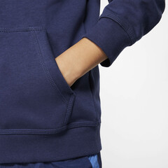 Детская толстовка Nike NSW Hoodie FZ Club B - midnight navy/midnight navy/white