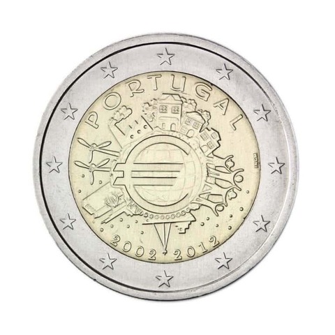 2 Евро 10 лет  обращения Евро  Португалия