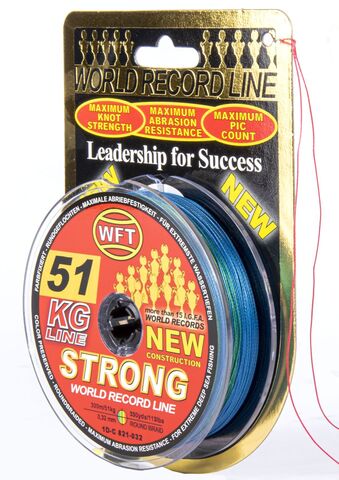 Леска плетёная WFT KG STRONG Multicolor 300 м, 0.32 мм