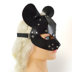 Черная кржаная маска Pussy - 