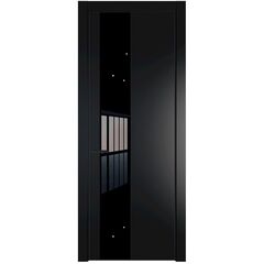 Межкомнатная дверь эмаль Profil Doors 19PA блэк со вставкой
