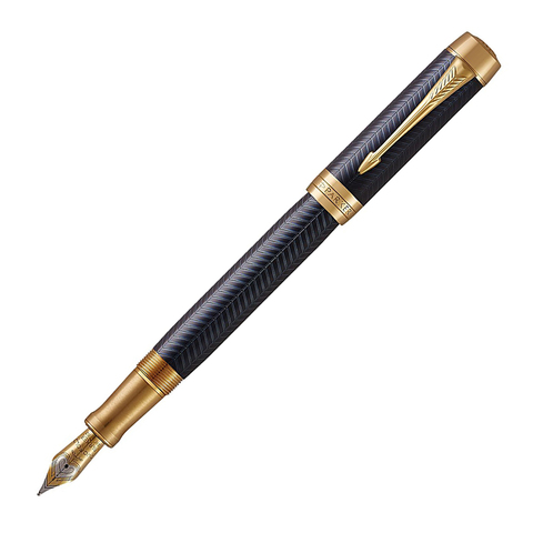 Ручка перьевая Parker Duofold, Blue Chevron GT, M (1931370)