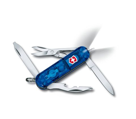 Нож-брелок 58 мм. Victorinox Midnite Manager Blue Trans 0.6366.T2 синий полупрозрачный | Wenger-Victorinox.Ru