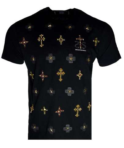 The Saints Sinphony | Футболка мужская BROCADE CROSSES BLACK AND GOLD TS3255 перед