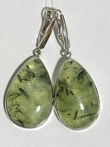 Пренит груша (серьги из серебра)