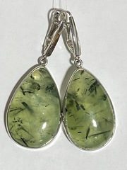 Пренит груша (серьги из серебра)