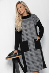 Платье Брэтта (серо-черное) П11357 LT Collection