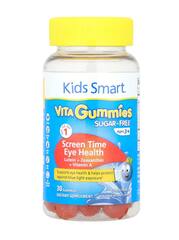 Kids Smart Kids Smart® Vita, жевательные таблетки для здоровья глаз, без сахара, для детей от 3 лет, цитрусовый пунш, 30 жевательных таблеток