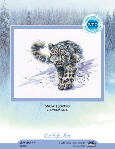 ¶Коллекция:	Животные¶Название по-английски:	Snow leopard¶Название по-русски:	Снежный Барс¶Размер кад