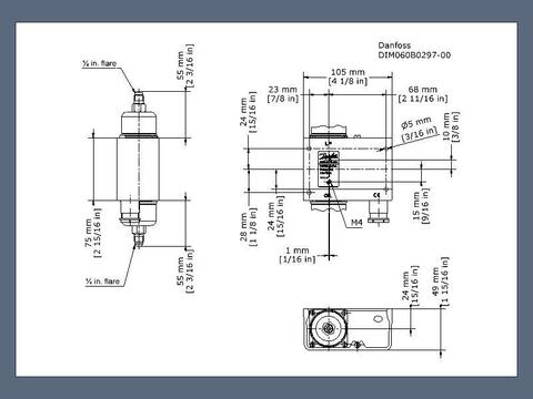 Реле дифференциального давления MP54 Danfoss 060B029791