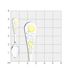 2302010007- Ложка детская «Сердце», серебро с позолотой