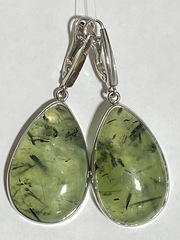 Пренит груша (серьги из серебра)