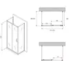 Abber AG30160B-S50B-S50B Душевой уголок, 160x50x195