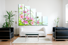 Модульная картина "Летние цветы"