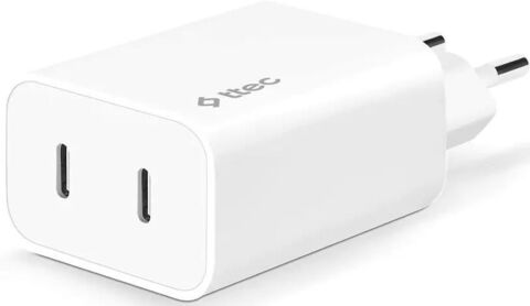 Зарядное устройство TTEC SmartCharger Duo PD 40W Travel Charger USB-C + USB-C, белый