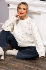 Свитер оверсайз Анита (белый) Б14761-1М LT Collection