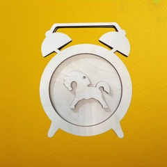 будильник 12*15см , фанера