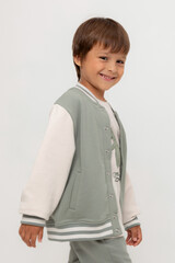 жакет  для мальчика  КР 302678-1/зеленый чай к554