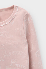 пижама  для девочки  К 1601/24/зоопарк на дымчатой розе