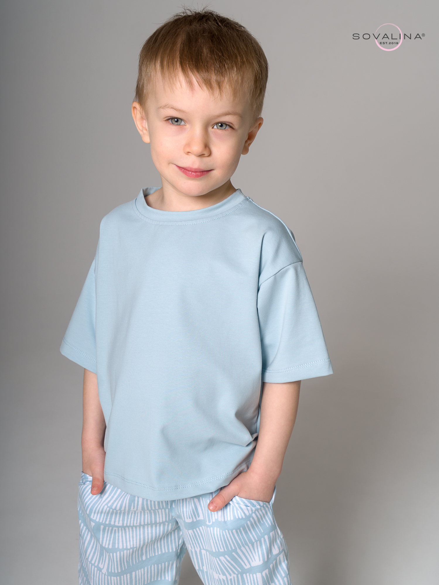 Костюм Light men бирюза-белые волны MAX