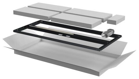 ITK Дверь перфор. двустворч. для шкафа LINEA N 24U 600мм чер