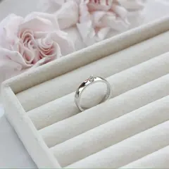 Кольцо с петелькой, регулируемое, родий , Д063