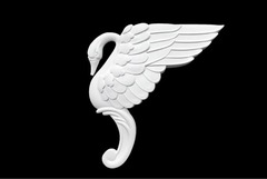 Силиконовый молд № 2347 Ножка Лебедь левый 2 D